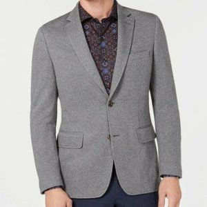 NWOT Tasso Elba Men's Emilio Knit Stretch Cotton Blend Sport Coat Grey 2XL